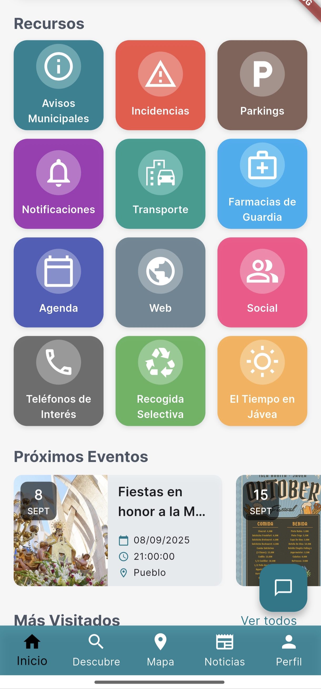 TownSense News Screen