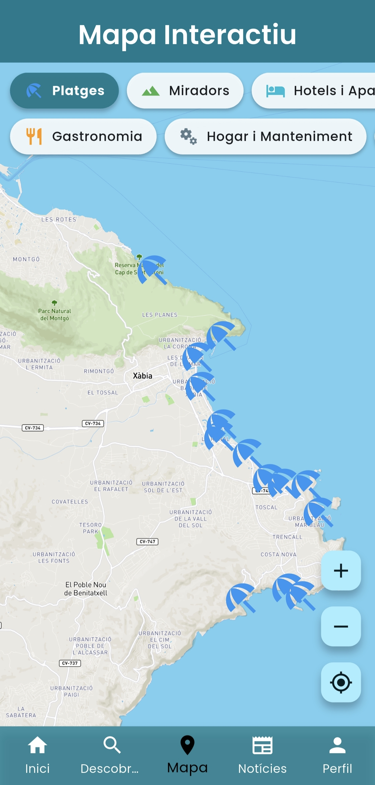 TownSense Map Screen
